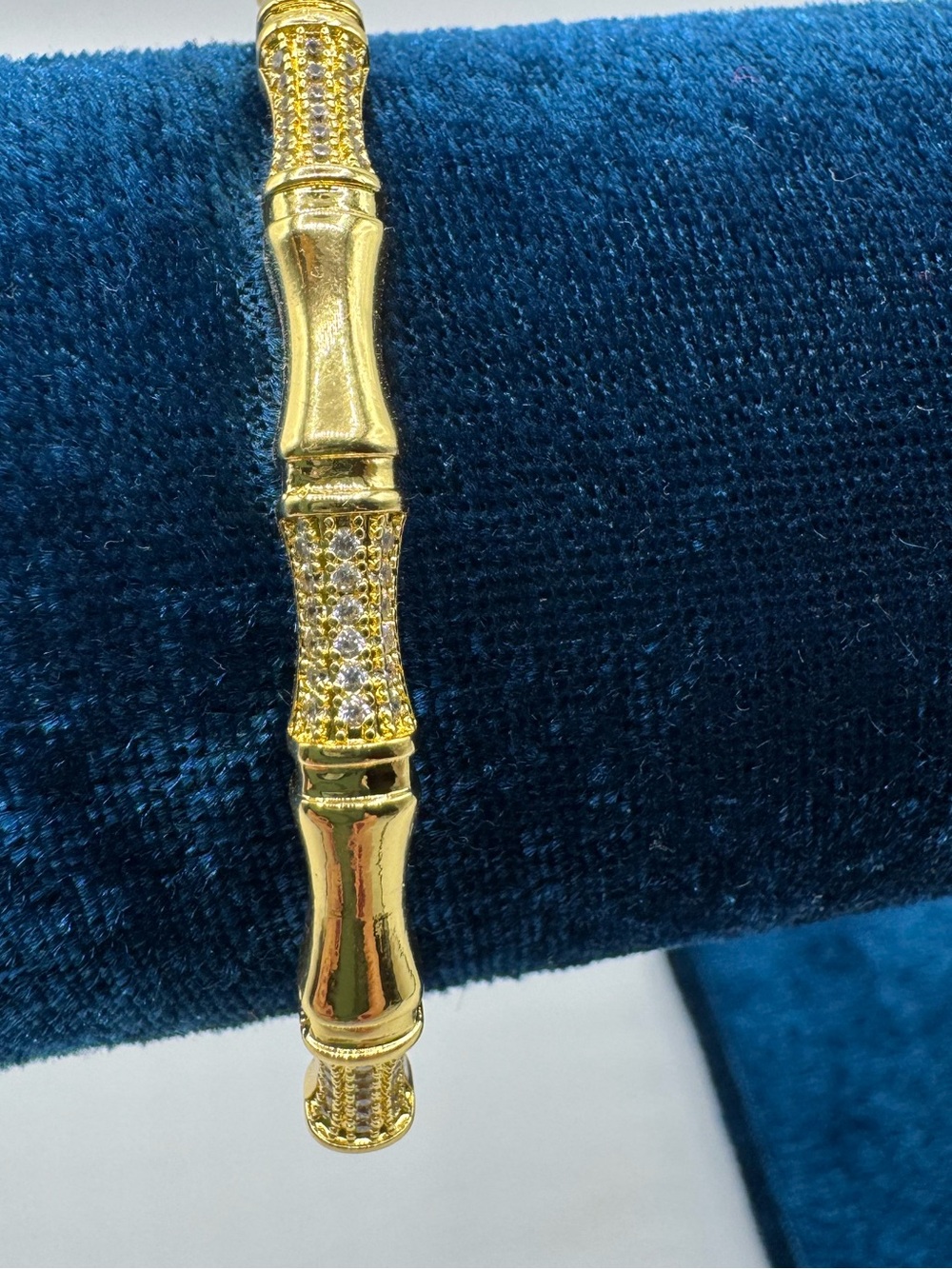 14k Bamboo Bangle - Picture 7 of 11